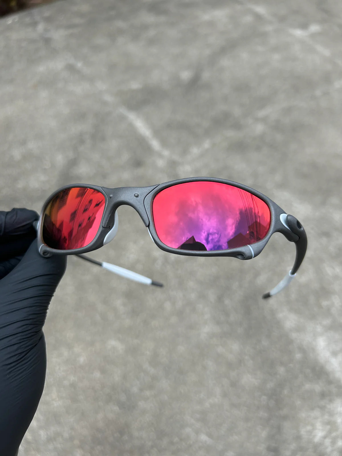 Juliet X-Metal Dark Ruby Custom c/ Kit Branco