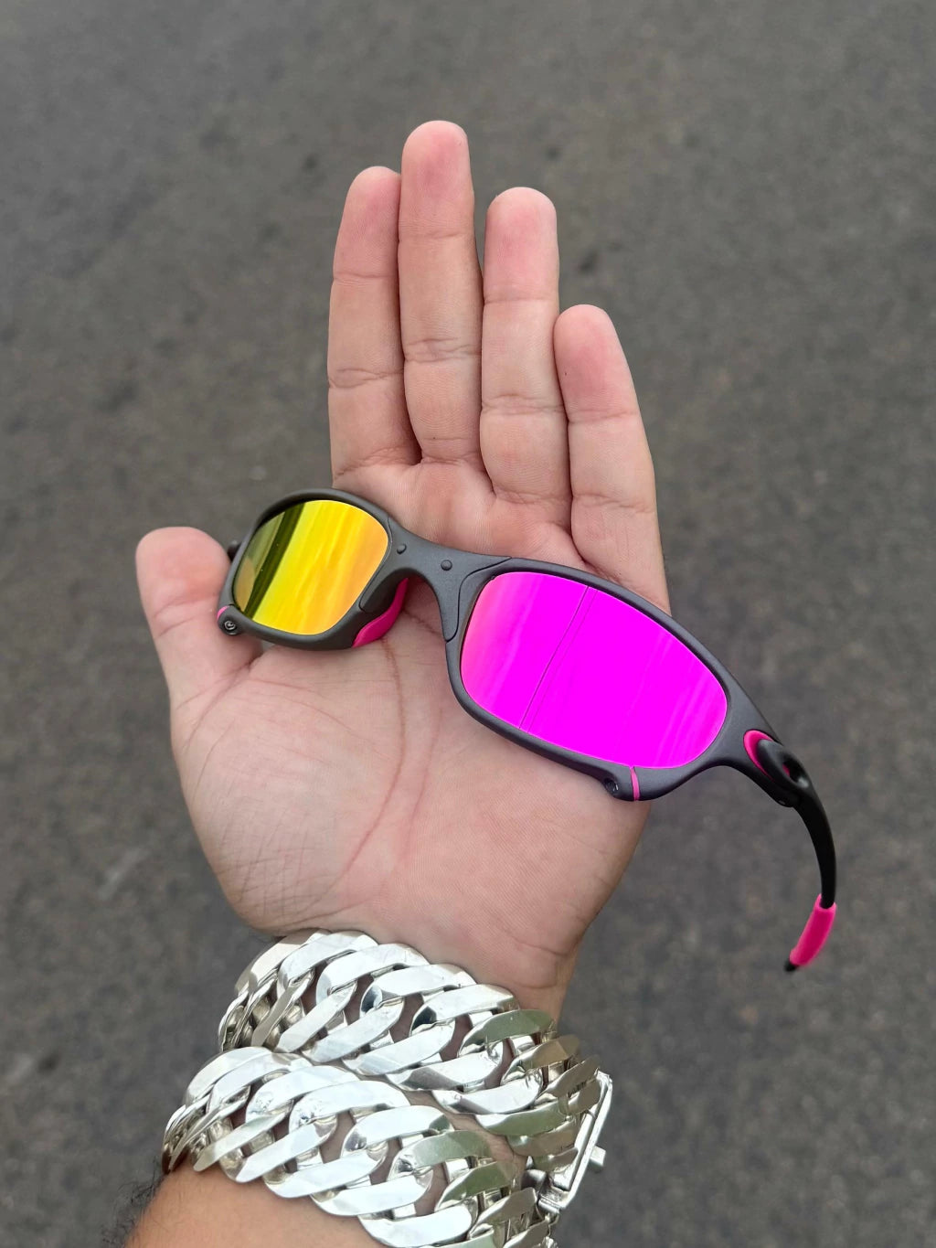 Juliet X Metal Lentes Rosa Kit Borracha Rosa